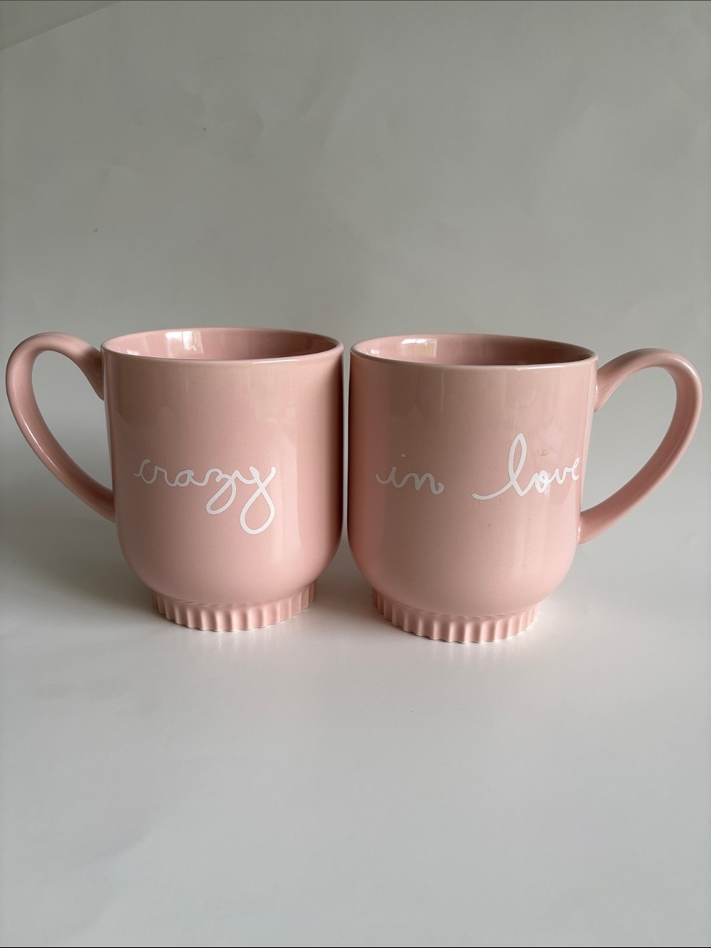 Opalhouse Target Pink Crazy In Love Porcelain Set of 2 Mugs